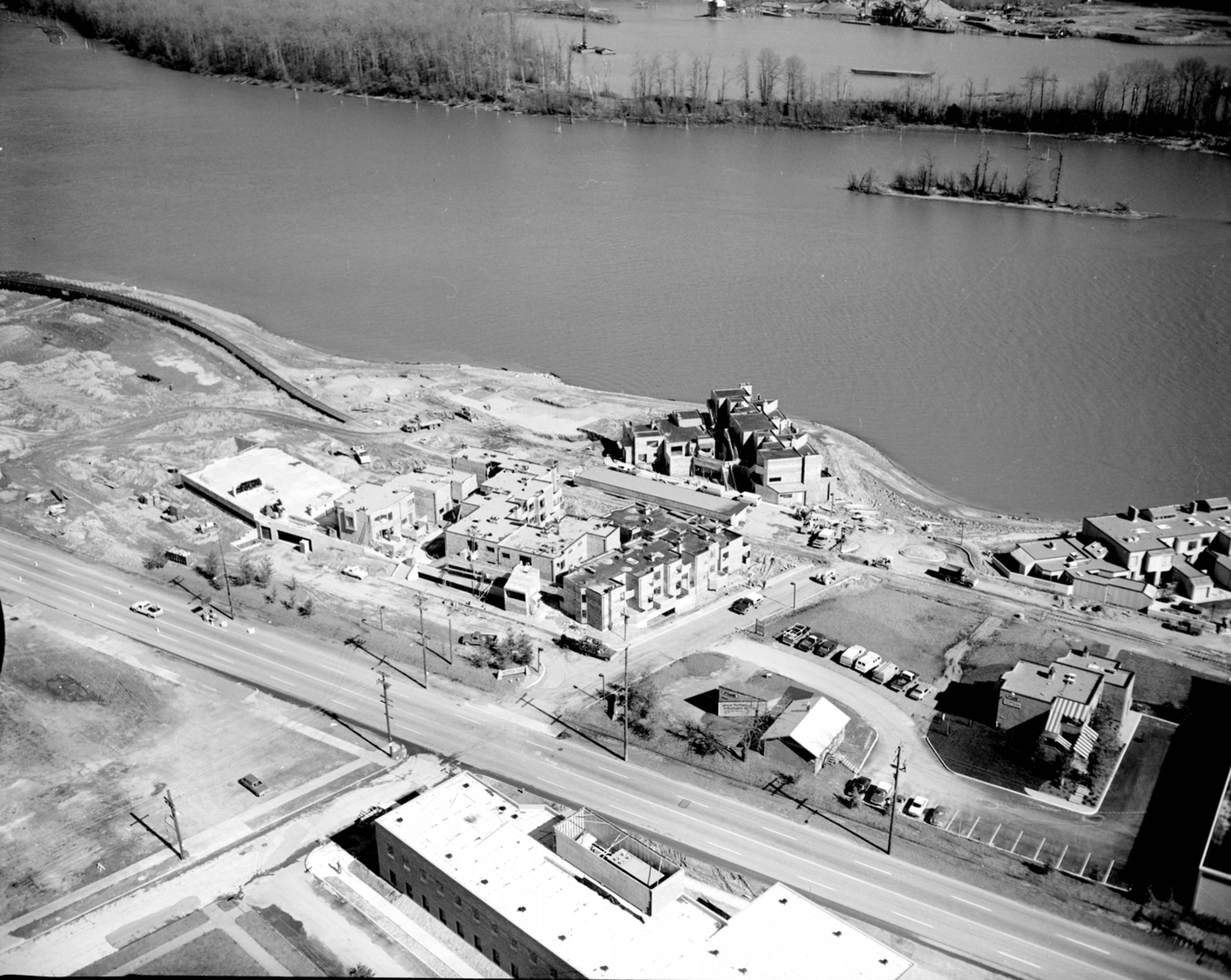 Aerial Johns Landing area east 1975
